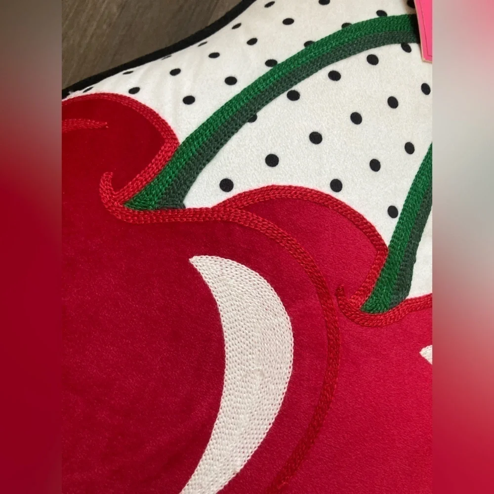 NEW! 🍒 Juicy Couture Cherry Polka Dot Pillow by Juicy Couture Home